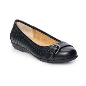 Croft & Barrow Barramundi Black Comfort Flat Shoes Slip Ons 6 M